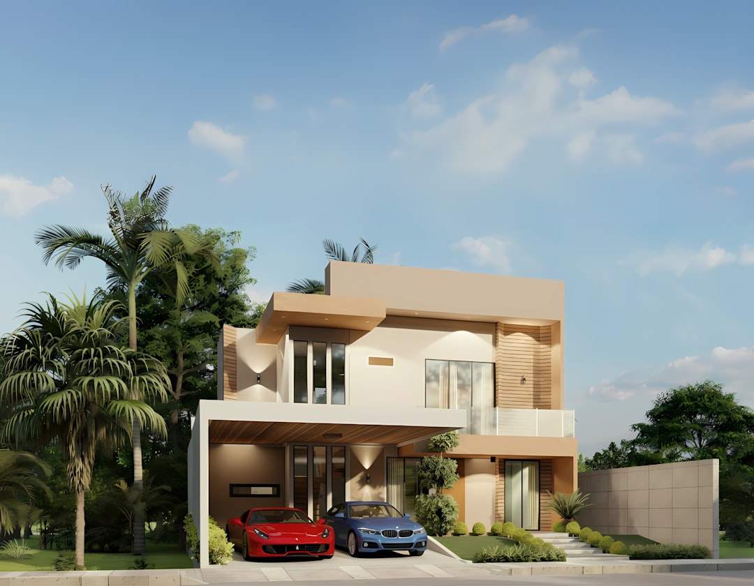 Casa Moderna Com Dois Carros Na Garagem QXWOE5BtIGg